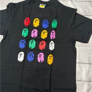 Bape Black T-Shirt with Multicolor Graphic